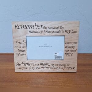 Natural Wood Picture Frame 4x6 Photo Engraved Vintage Gift NEW